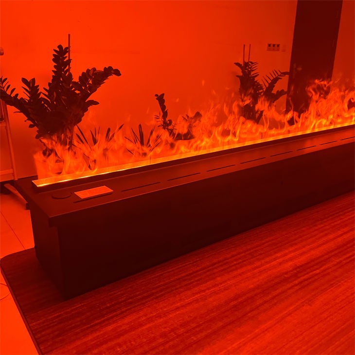 Fireplace Simulates Burning Flames