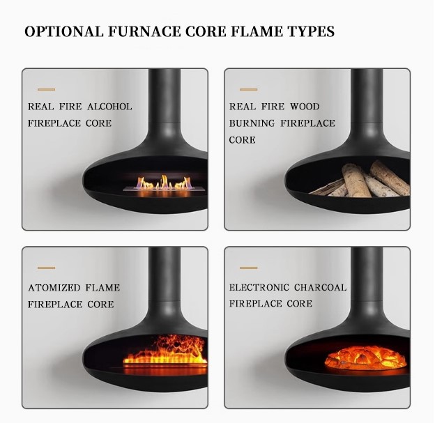 wood hanging fireplace wood hanging fireplace